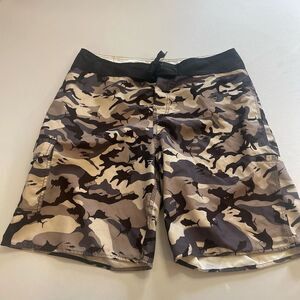 Pelagic Fish Camo Camouflage Fish Swim Trunks Board Shorts Size 38
